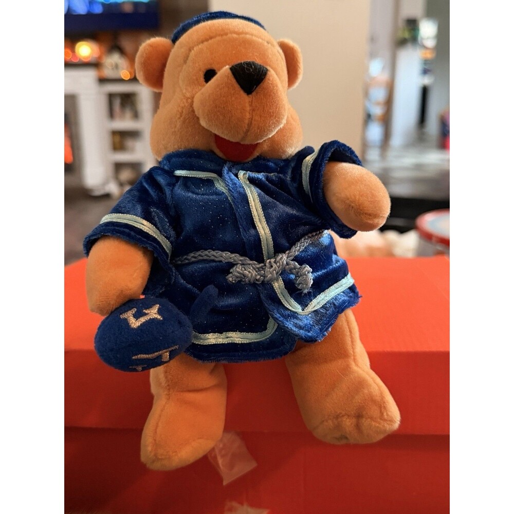VTG 2002 Disney Store Hanukkah Winnie the Pooh Bean Bag Plush w/ Dreidel NWT
